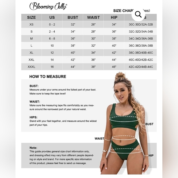 BLOOMING JELLY WOMEN’S HIGH WAISTED SWIMSUIT CROP TOP CUT OUT 2 PIECE CHEEKY - Picture 5 of 6